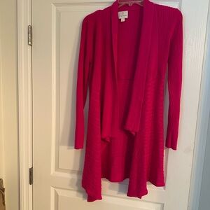 Women's Fushia Open Front Cardigan Sweater